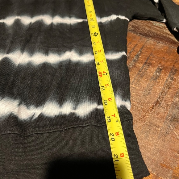 NWT Sundry For EVEREVE BLK Tie Dye Off the Shoulder Sweatshirt Wm 0(SM) LS Soft - Picture 9 of 15
